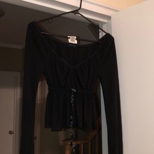 Dolce and Gabbana black crepe top size 40